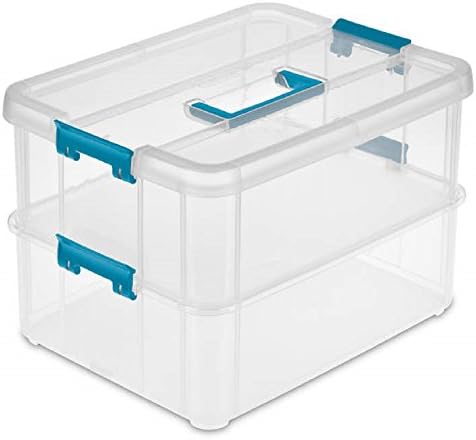 2-Layers Handle Sterlite Stack And Carry Home Storage Box