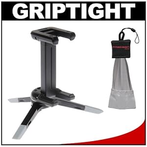 Joby GripTight Micro Stand (Black/Grey) with Cleaning Cloth for iPhone 4/4s/5 and Android Smartphones