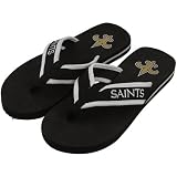 NFL New Orleans Saints Contoured Flip Flops - Black (10/11)