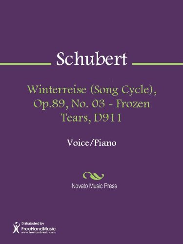 More of Winterreise (Song Cycle), Op.89, No. 03 - Frozen Tears, D911 Sheet Music,kindle 3 dx,kindle 3 e reader,kindle 3 ebay