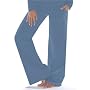 Beyond Yoga Stretch Cotton Palazzo Pant (Blue Jay, Large)