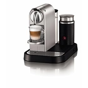 Nespresso D120 CitiZ Automatic Single-Serve Espresso Maker with Aeroccino Milk Frother (Silver Chrome)