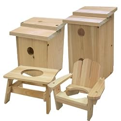 Lohasrus End Table Planter & Chair Planter, Bird House & Bird Hotel (13700)