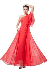 One Shoulder Sleeveless Charmeuse/Chiffon/Silk Prom Dress 