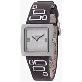 Image of Fossil Jr9519 Ladies Ss Brown Leather Strap Silver Dial