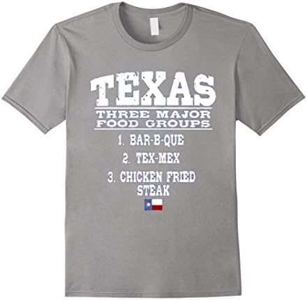 Men's Texas Food Groups: 1.Bar-B-Que, 2. Tex-Mex, and 3. Chicken  Medium Slate