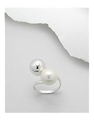 Ball Reconstructed shell Ring In 92.5 Sterling Silver