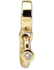 14k Yellow gold Reflections CZ Engagement Ring Dangle Bead