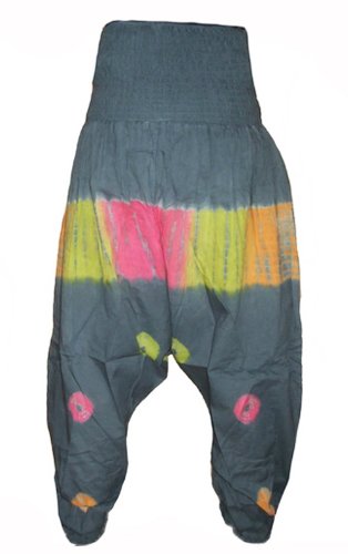 Sarouel pantalon homme femme 100% Coton gris et multicolore Sarouel pantalon homme femme 100% Coton gris et multicolore