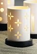 Koto Stars Ceramic and Wood Votive Candle Holder