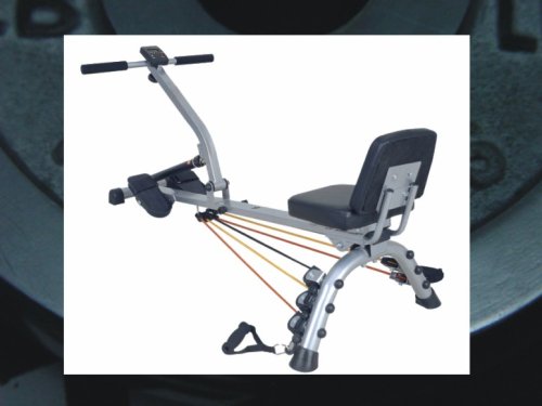 HappySports Deluxe Pilates Rowing Machine with Computer Rower JS403