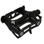 Origin-8 Pro Track Light Loose Ball Powder Coated Black Pedals 9/16".