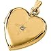 14K Yellow Gold Heart Shaped Diamond Locket (0.03 ctw, G-H, SI1)