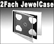 Doppel CD Jewelcase /CD H�llen /CD Leer H�llen f�r 2 CD/DVD, transparent, Tray schwarz (10mm) 100 St�ck im Karton