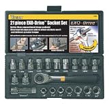 Titan 17400 21-Piece EXO-Drive SAE & Metric Socket Set