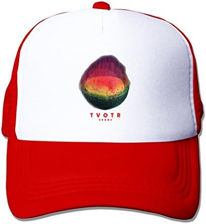 LIANBANG TV on the Radio Adjustable Printing Mesh Cap Unisex Adult Sun Visor Baseball Mesh Hat - Red