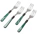 Rosanna Pearlized Green Napoleon Cocktail Forks, Set of 4