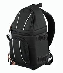 D SLR Digital Video Sling Camera Backpack Daypack C2000 Water Resistant 4 Lenses