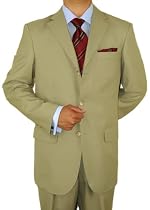 Presidential Suit Signature Collection Italian 3 Button 2pc Mens Suit Merino Wool 140's Hand Tailored Year Round Use Business Suit Sand Beige