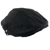COTTON MESH DRIVING DRIVER GOLF IVY CAP HAT * BLACK * Medium / Large