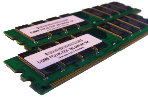 1GB 2 X 512MB PC2700 333MHz 184 pin DDR SDRAM Non-ECC DIMM Memory RAM for HP Compaq Evo Business Desktop D530