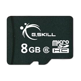 G.Skill 8GB Class 6 MicroSDHC Flash Card with SD Adapter (FF-TSDG8GA-C6)