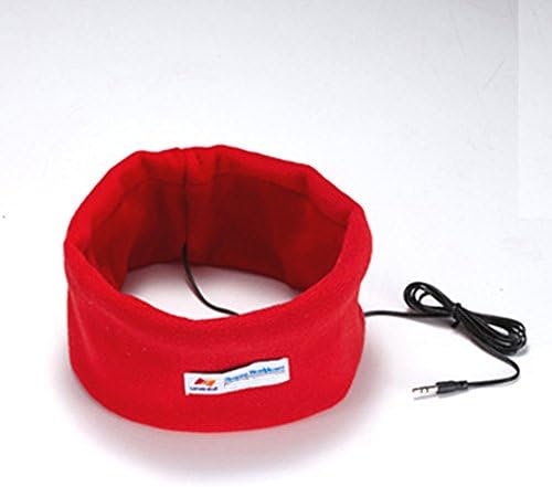 Tikamusic Sleeping Headphones SleepPhones Classic Sleep Headphones Sleeping Earphones Sleep Earbuds Bed Earphones Headband Earpods Helping Sleeping Headset (Red)