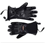 Harley Davidson Men's Motorcycle Heated Gloves. Graphics in contrasting colors. 98323-09VM