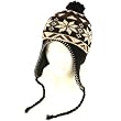Kids Child 3-7+ Knit Ski Trooper Ski Beanie Hat Black