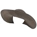 BIG SUN BEACH BRAID HAT VISOR FLOPPY WIDE 6" BRIM BROWN