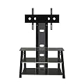 Black Glossy Cruise Flat Panel TV Stand