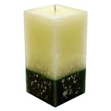 41vIh ZJdLL. SL160  Dual color Square Pillar Candle   Green/Ivory   3X6   C482