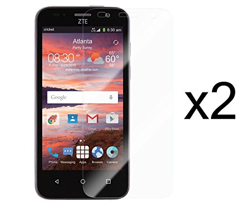 ZTE Maven Z812 (AT&T) - 2 Pack - Premium Tempered Glass Clear Screen Protectors + Atom LED ZTE Maven Z812 (AT&T) - 2 Pack - Premium Tempered Glass Clear Screen Protectors + Atom LED