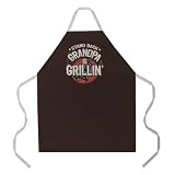 Grandpa is Grilling Apron - Brown