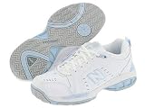  : New Balance Women's WC803 Tennis Shoe,White/Blue,6.5 B