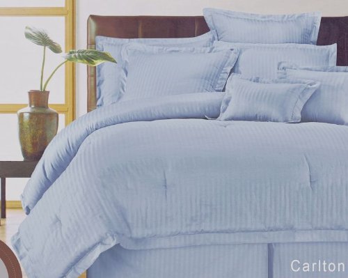 8pc Bed-in-a-Bag Carlton Light Blue Comforter Set - Size Twin