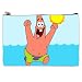 Cosmetic Bag (Makeup Bag) Large (2-Sided) of Spongebob Squarepants Patrick Star Running on Beach (Sponge Bob Square Pants)