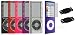 Diamond Accent Rubberize Textured Hard Shell Polycarbonate Crystal Case Cover with Screen Protector for the New Apple iPod Nano Nano-Chromatic 4th Generation 8 gb 8gb 16 gb 16gb 32 gb 32gb + Bonus Young Micro Shoe Silicone Pouch for Nike+ Sensor (Nano Chromatic Not Included)