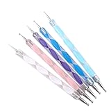 5x 2 Way Nail Art Tool Marbleizing Painting Dotting Pen
