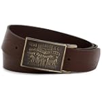 Levi's Men's 38MM Plaque Bridle Belt With Snap Closure