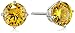 Amazon Collection 10k Gold Round Semi-Precious Gemstone Stud Earrings