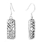 Fine Square Pattern Sterling Silver Earrings Gifts For Women