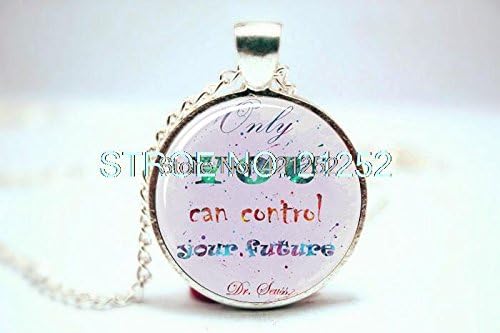 Pretty Lee 2015 Fashion Dr. Seuss Quote Art Print Necklace Glass Photo Cabochon Necklace Christmas gift