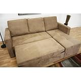 Amul 2 Piece Microfiber Convertible Sectional in Tan
