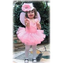 Made in USA Organza Ballerina Tutu Skirt with Flowers 18M-6X, White Pink or Blue
