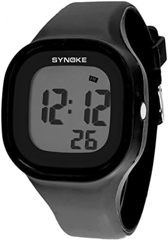 SZ ® SYNOKE Colorful Nightlight Swimming Waterproof Jelly Digital Sports Wrist Watch Pink