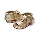 LIVEBOX Infant Baby Mocassins Premium Soft Sole Tassels Anti-Slip Summer Prewalker Toddler Sandals(M: 6~12 Months,Champagne)