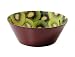 Present Time Kiwi print bowl melamine plastic diameter 14.5cm brown base