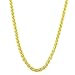 Beautiful 18 Karat Yellow Gold Round Wheat Chain 18 Inch