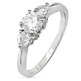 Three Stone Round Brilliant Diamond Ring 1/4ctw (IJ/I1) in White Gold